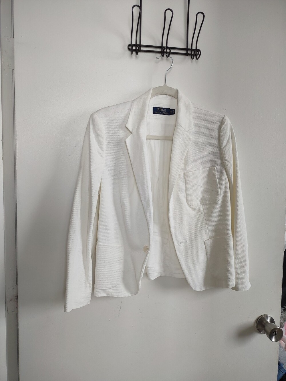 Polo by Ralph Lauren White Women's Single-Button Blazer